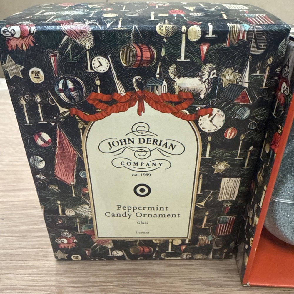 John Derian For Target London Peppermint Candy Glass Ornament LTD ED BRAND NEW. - Picture 2 of 4
